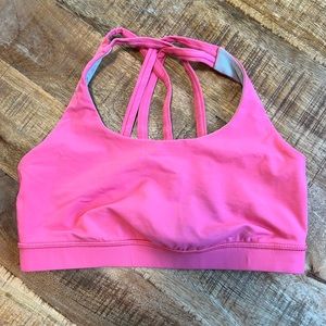 Hot pink lululemon sports bra